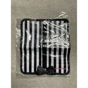 McDonald's Sephora Collab Makeup Bag/Wristlet White/Black Striped Rare Happy